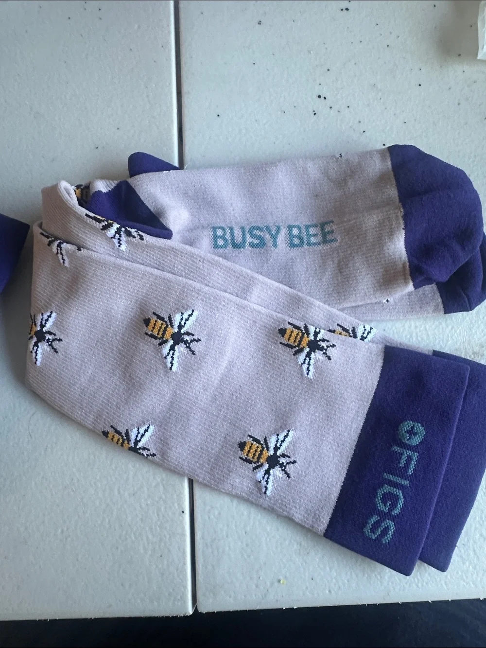 FIGS High Knee Compression Sock. Busy Bee R0185